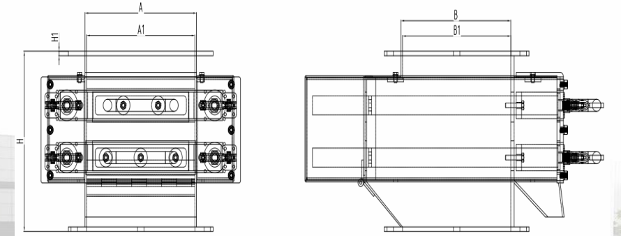 Line Drawing of Self-cleaning Magnetic Drawer MD20 & 25