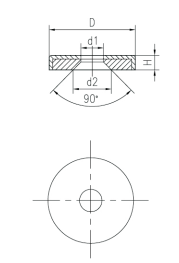 Shallow Pot Magnet SWN6 Line Drawing