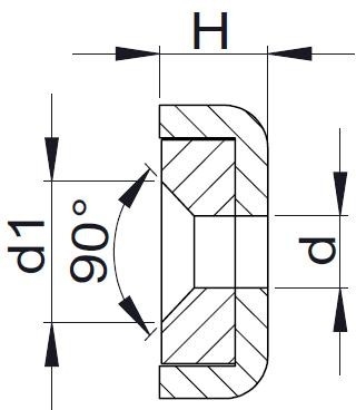 Line Drawing Rectangular Pot Magnet SWNI With Two Counterbores